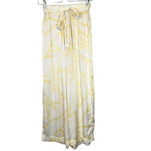 Beach Riot Silk Floral Cropped Wide Leg Pants